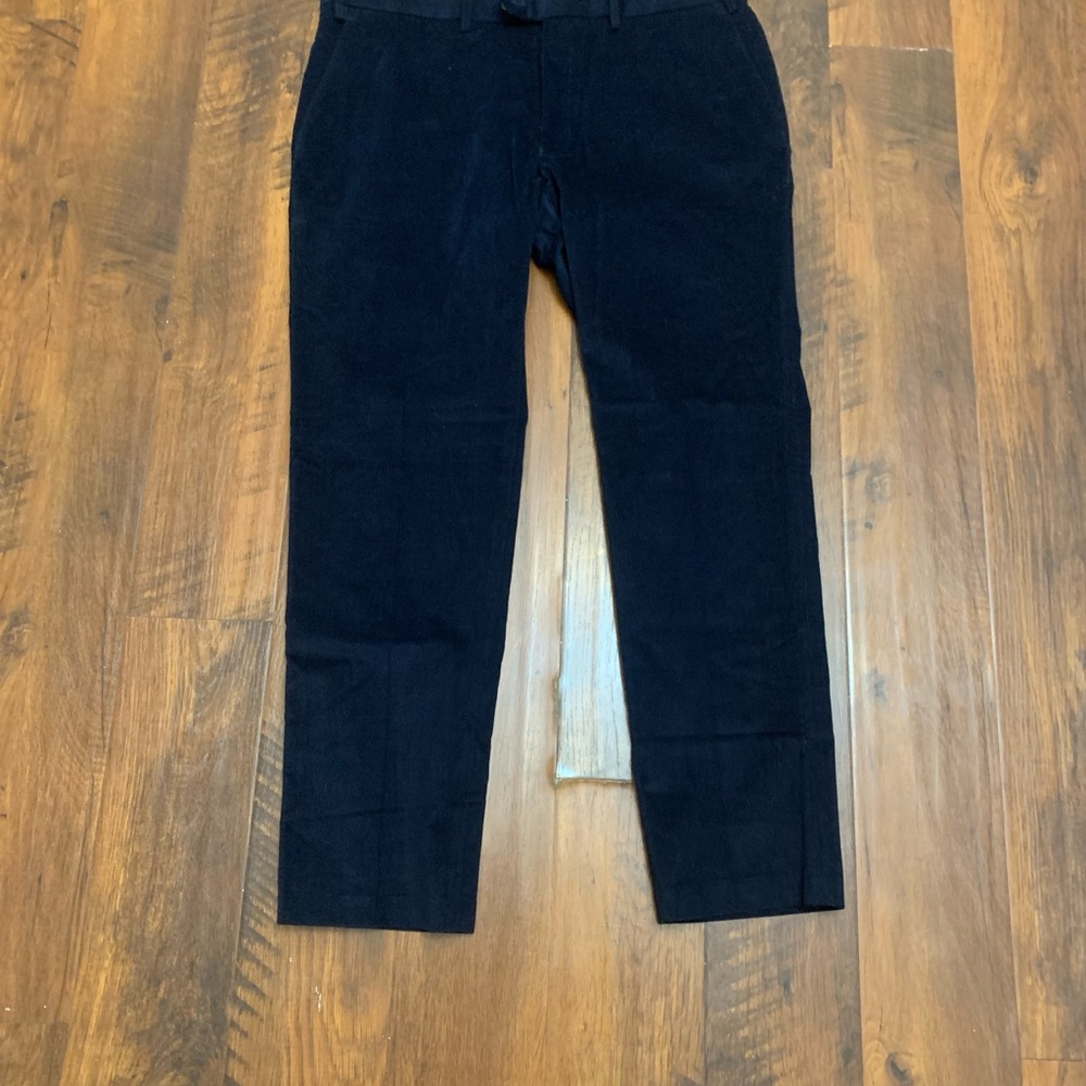 Ralph Lauren Men's Dark Blue Corduroy Trousers
